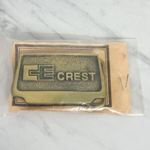 BTS Vintage CE Crest Solid Brass Belt Buckle Made in USA New With Tags ✨